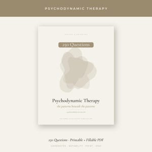 250 domande - Quaderno di esercizi di terapia psicodinamica / Diario stampabile / Lavoro sull'ombra, Bambino interiore, Scoperta di sé (PDF / GoodNotes per iPad)