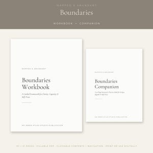 Grenzen Arbeitsbuch + Begleiter, Selbsthilfe, Boundary Scripts, Selbstvertrauen Journal, druckbare digitale Arbeitsmappe, Menschen erfreuen