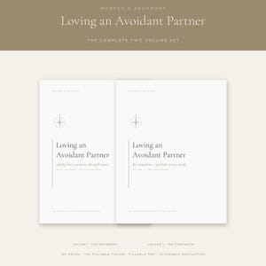 Att älska en undvikande partner Arbetsbok + Kompis | Ångest-undvikande relation, Sluta jaga och håll dig stabil | Bifogad fil, ifyllbar PDF