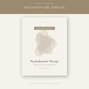 250 Questions Psychodynamic Therapy Workbook | Printable Journal | Shadow Work, Inner Child, Self Discovery PDF | GoodNotes iPad