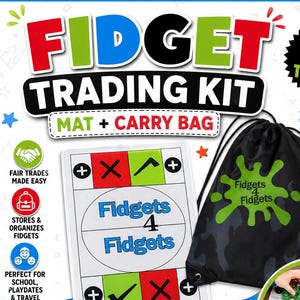 Fidget Trading Matte und Taschen Kit | Sensorischer Spielzeug-Organisator, Spielplatzspiel