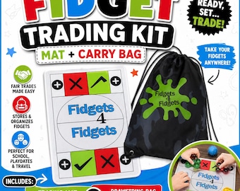 Set Fidget Trading Game-matten en draagtassen | Zintuiglijke speelgoedset voor kinderen