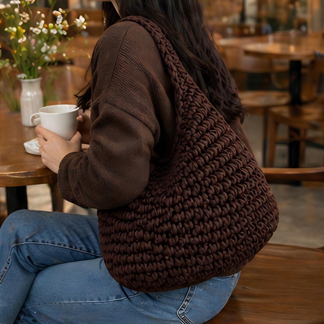Slouchy Hobo Bag Crochet Pattern Pdf,beginner Friendly Crochet Tote Bag ...