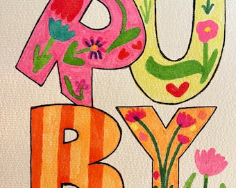 Personalized Baby Name Artwork