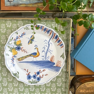 French Antique Faience Plates - Etsy