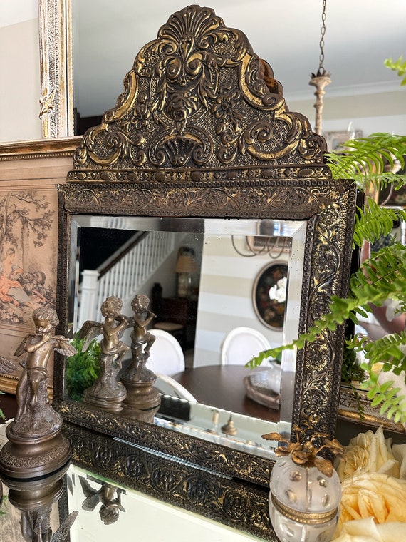 Over-Sized Copper Repousse Mirror Over-Sized Copper Repousse Mirror