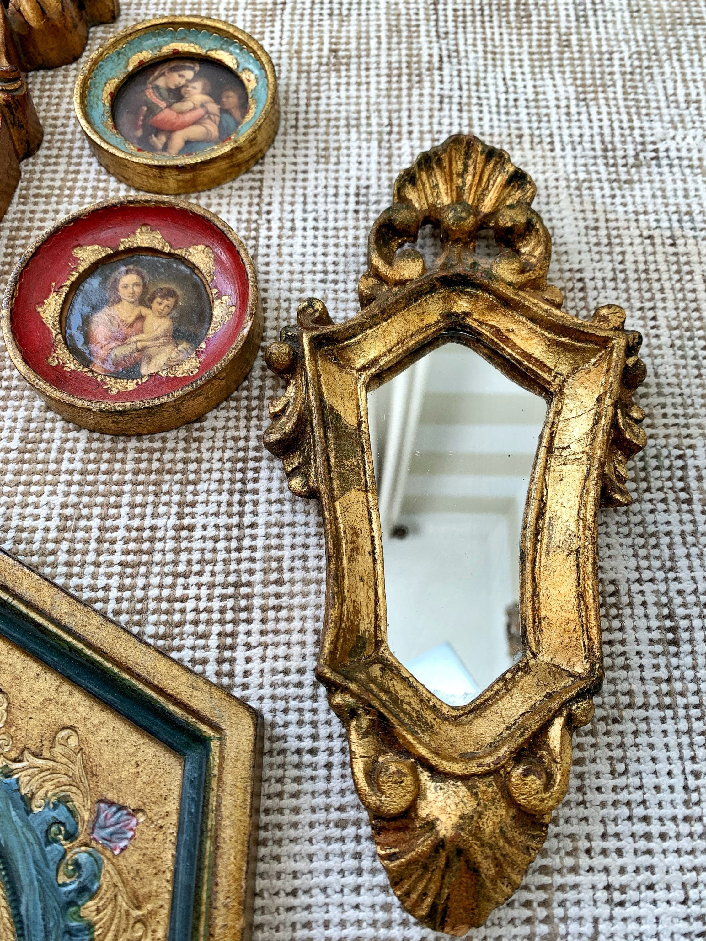 Petite Italian Florentine Style Gilt Gold Mirror Etsy