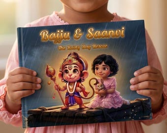 Personalized Hanuman Storybook – Your Child Saves the Day | Diwali Gift for Indian Kids | Courage Keepsake for Children
