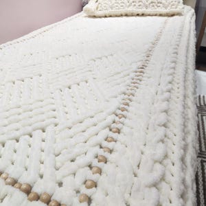Hand-Knitted Single Bedspread Set