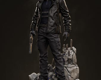 Leon S. Kennedy - Tanuki - Figura de resina 3D para videojuegos