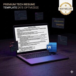 Plantilla de currículum técnico compatible con sistemas ATS para ingenieros y desarrolladores de software (Microsoft Word)