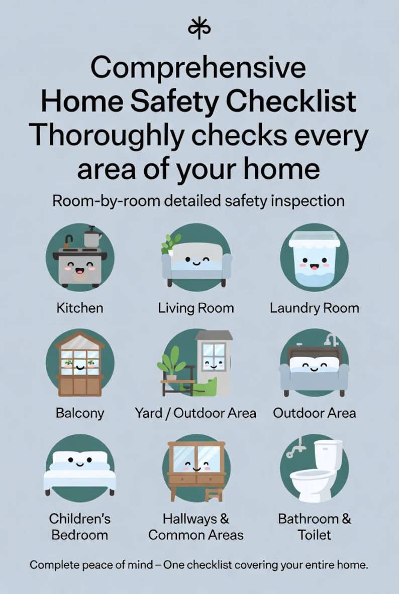 Home Safety Checklist PDF | Printable House Safety Guide for Families ...