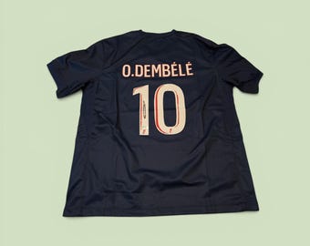 デンベレ 直筆サイン入り PSG ユニフォーム ICONS ウスマン・デンベレ サイン入り PSG 24/25 シャツ - Etsy 日本