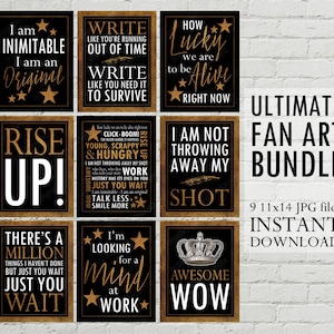 HUGE Printable Set Hamilton Musical Inspired Quotes Subway Art Word Art Typography Poster, Hamilton Fan Art,  11x14, 8x10 INSTANT DOWNLOAD