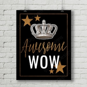 Hamilton Inspired Fan Art, Printable Hamilton Musical Quote Typography Word Art Poster, Awesome Wow, 11x14 and 8x10 INSTANT DOWNLOAD