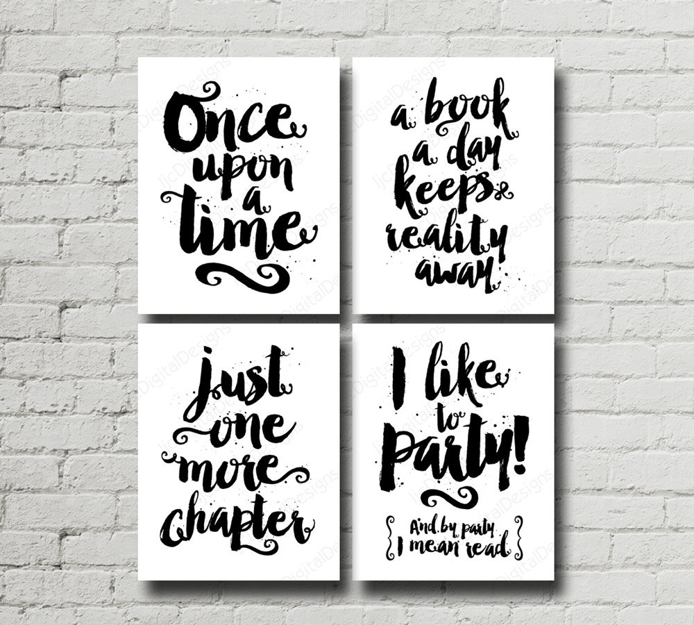 printable reading quotes sayings book quotes library wall etsy israel