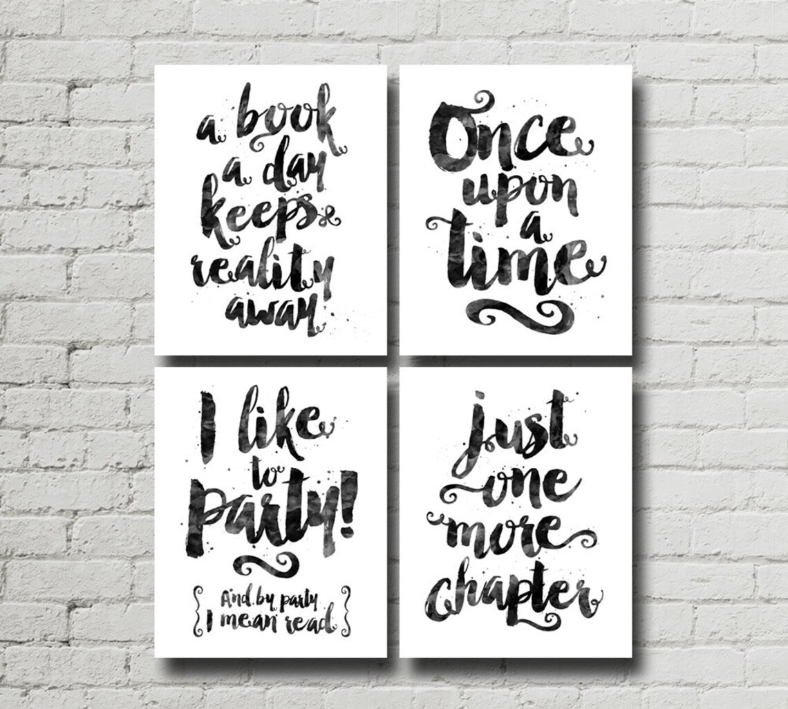printable reading quotes sayings book quotes library wall etsy