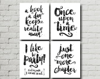 printable reading quotes sayings book quotes library wall etsy australia