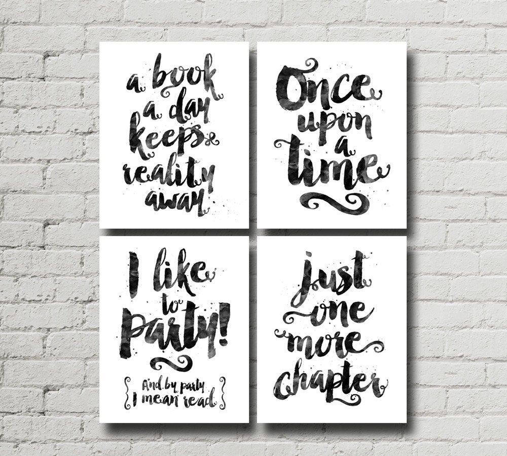 printable reading quotes sayings book quotes library wall etsy