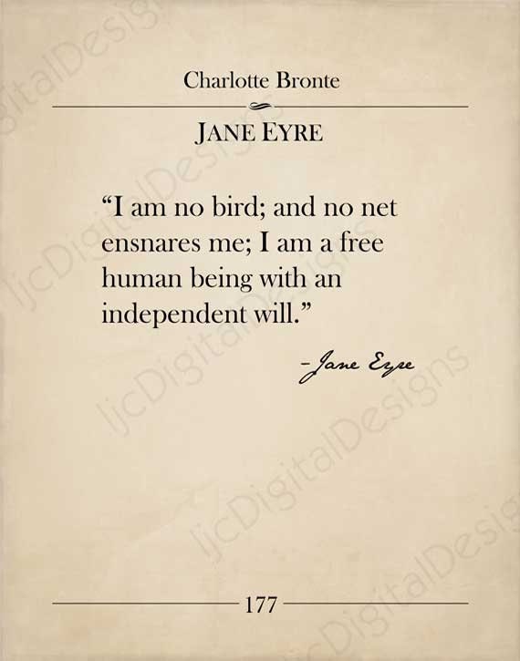 Jane Eyre Quote T-Shirt | Literary Books Classic Novels Jane Eyre Quote T-Shirt | Literary Books Classic Novels
