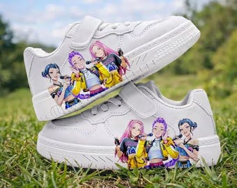 Kpop Demon Hunter Kids Sneakers, Anime Kpop Shoes for Kids, Custom Graphic Sneakers, Cute Anime Shoes, Kpop Fan Gift, Back to School Shoes