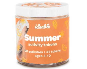 Summer Activity Tokens for Kids, Preschool Activities, Staycation, Vacation, Schools Out, Outdoor Play, Summer Party Favors, Sunshine Fun