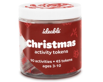 Christmas Activity Tokens for Kids, Holiday Winter Activities, Preschool Activities, Christmas Gift, Kids Stocking Stuffer, Learning Game