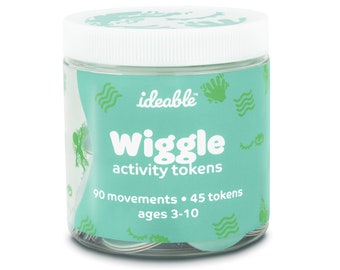 Wiggle Activity Tokens, Indoor Play for Kids, Preschool Kids Active Movement, Sports Game, Inside Play, Gymnastics, OT PT Therapy