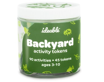Backyard Activity Tokens, Nature Outdoor Activities for Kids, Outside Play, Family Games, Preschool, Gardening, Spring Summer Adventure