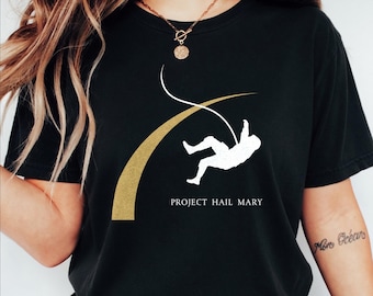Camiseta del Proyecto Ave María - Logotipo sencillo y minimalista, camiseta con arco de astronauta