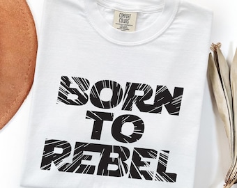 Camiseta Nacido para Rebelde - Camiseta de la Alianza Rebelde, Camiseta con Gráfico de Star Wars, Idea de Regalo para Fans