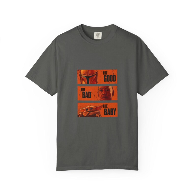The Good The Bad and The Baby Shirt - Mandalorian and Grogu T-Shirt, Funny Star Wars Inspired Tee, Western Fan Gift Idea image 9