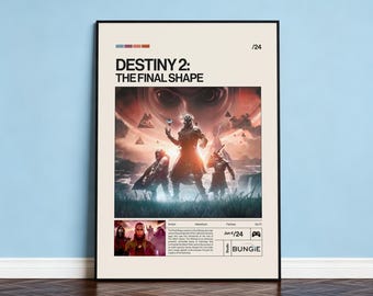 Destiny 2 - The Final Shape Poster, Video Game Poster, Minimalist Game Print, Gaming Room Poster, Gamer Gift, Gaming Print Poster
