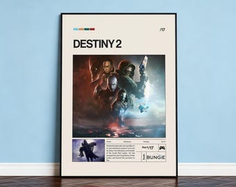 Destiny 2 Poster, Video Game Poster, Minimalist Game Print, Gaming Room Poster, Gamer Gift, Gaming Print Poster, Gaming Wall Art