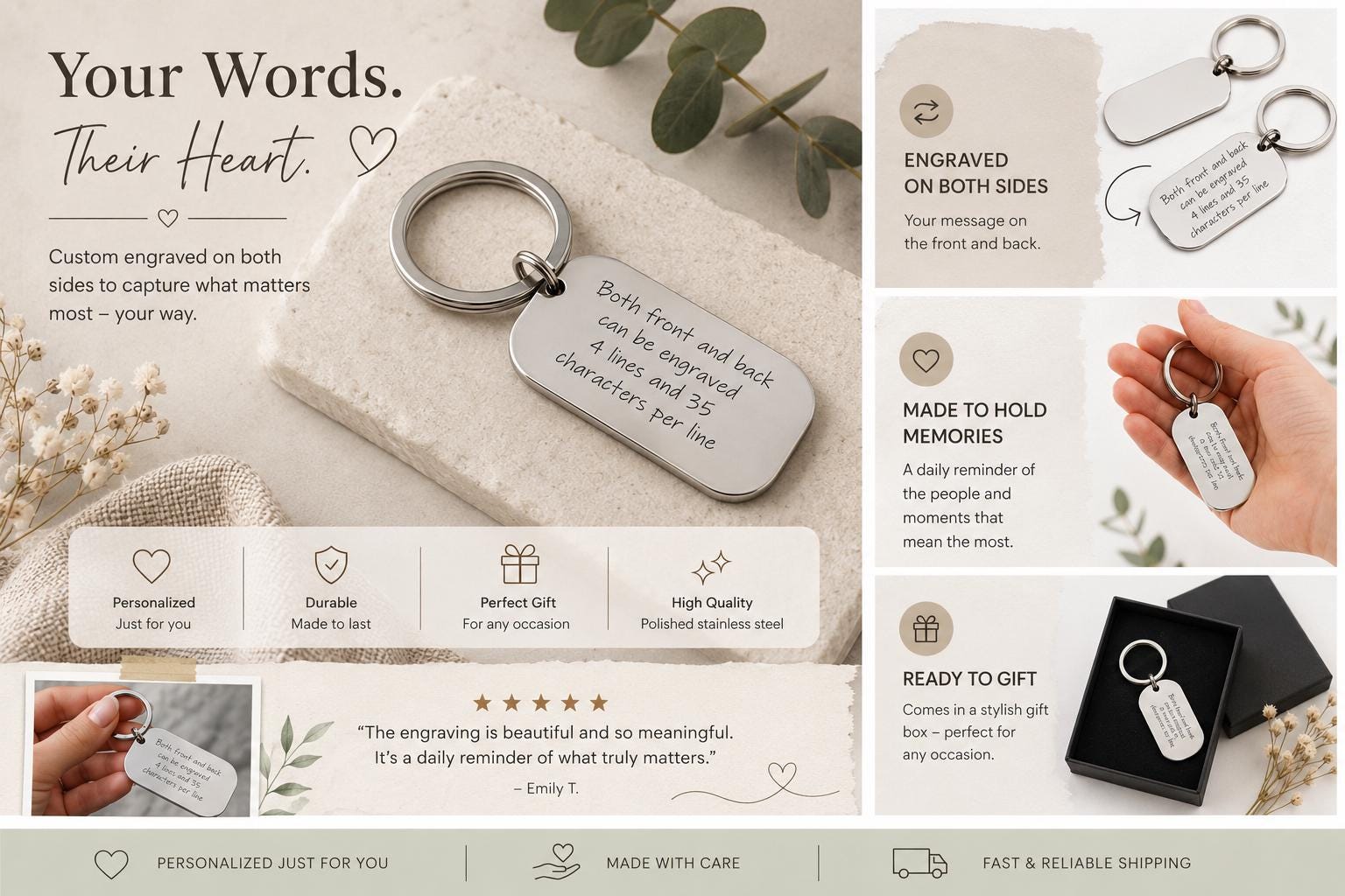 Keychain Words - Etsy