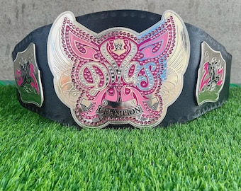 Custom Divas Women's Aj lee Wrestling Championship Replica Belt: Brass and Leather