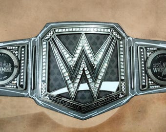 Wrestle Mania 42 Golden World Championship Belt Wrestling Title 4 mm Las Vegas
