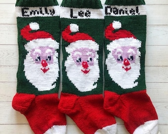 Calcetines navideños personalizados de Papá Noel