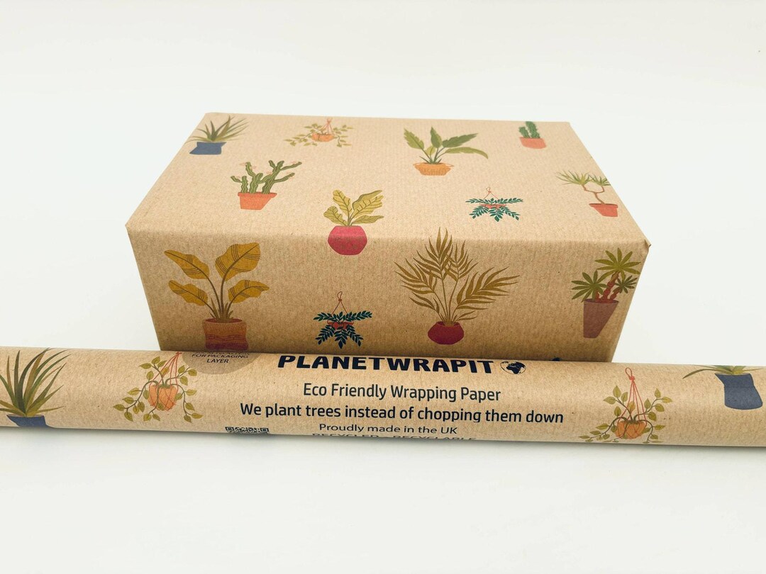 Houseplants Recycled Kraft Wrapping Paper Gift Wrap - Etsy