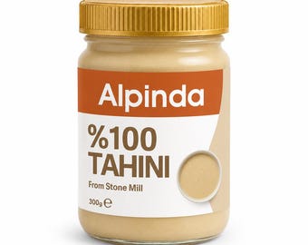 Alpinda 100% Pure Stone Ground Tahini Paste, Raw Vegan Unsalted Sesame Butter