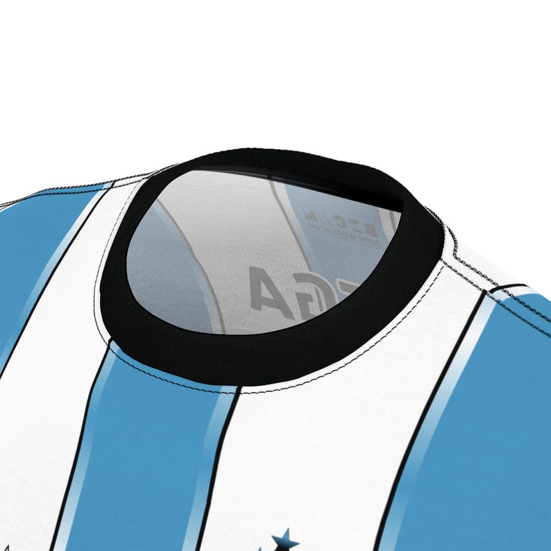 Ariel Ortega WK 2002 Argentinië gestreept voetbalshirt | T-shirt knippen en naaien afbeelding 15