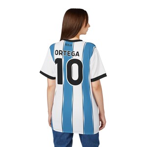 Ariel Ortega WK 2002 Argentinië gestreept voetbalshirt | T-shirt knippen en naaien afbeelding 12