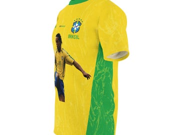 Ronaldinho 2002 WorldCup voetbalshirt Brazilië voetbal | Overhemd met all-overprint