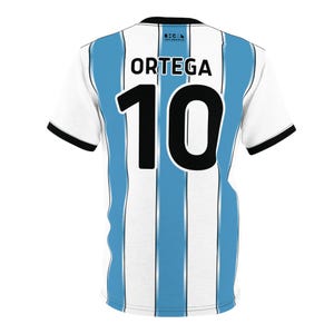 Ariel Ortega WK 2002 Argentinië gestreept voetbalshirt | T-shirt knippen en naaien afbeelding 6