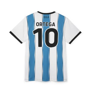 Ariel Ortega WK 2002 Argentinië gestreept voetbalshirt | T-shirt knippen en naaien afbeelding 4