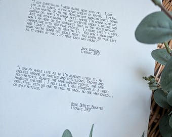 Custom Typewritten Letter | Cotton & Linen Ivory Paper | Multiple Fonts Available