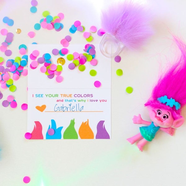 Trolls Inspired Valentines Day Printable