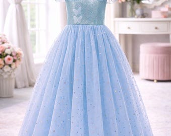 Vestido de aventuras invernales inspirado en la princesa Anna