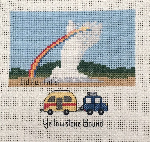 OLD FAITHFUL of YELLOWSTONE Counted Cross Stitch Chart