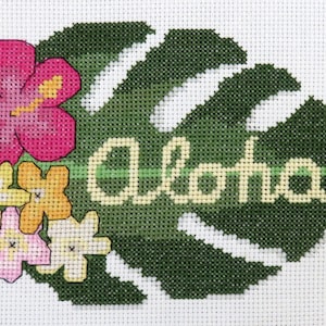 PATTERN Counted Cross Stitch Aloha image 1